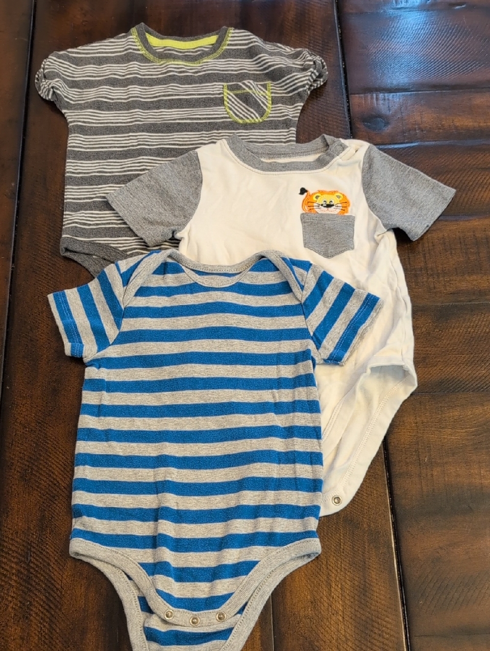 Baby Boys' 3-Pack Short-Sleeve Onesies 18 Months